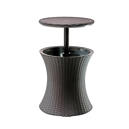 Keter Pacific Cool Bar Outdoor Patio Furniture and Hot Tub Side Table with 7.5 Gallon Beer and Wi... | Amazon (US)