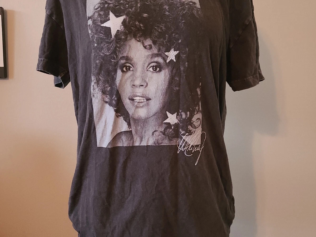 Whitney Houston Graphic  T-Shirt, L Abercrombie &amp; Fitch, autograph Copy On Tag   | eBay | eBay US