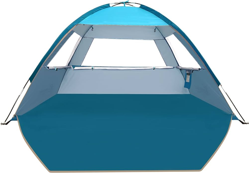 COMMOUDS Beach Tent Sun Shade for 3/4-5/6-7/8-10 Person, UPF 50+ Beach Sun Shelter Canopy Tent, L... | Amazon (US)