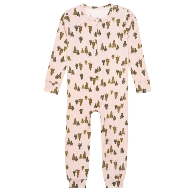 Modern Moments by Gerber Neutral Super Soft Hacci One-Piece Christmas Pajamas, 0/3 Months - 5T | Walmart (US)