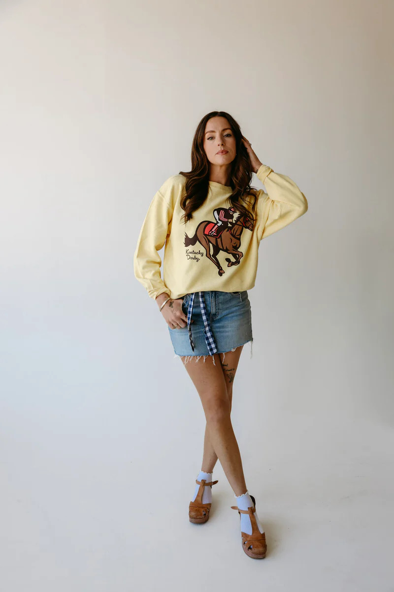 Kentucky Derby Vintage Chenille Corded Crew | Gameday Social