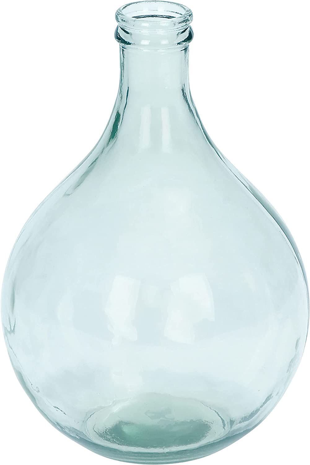 Deco 79 Recycled Glass Handmade Spanish Vase, 11" x 11" x 17", Blue | Amazon (US)