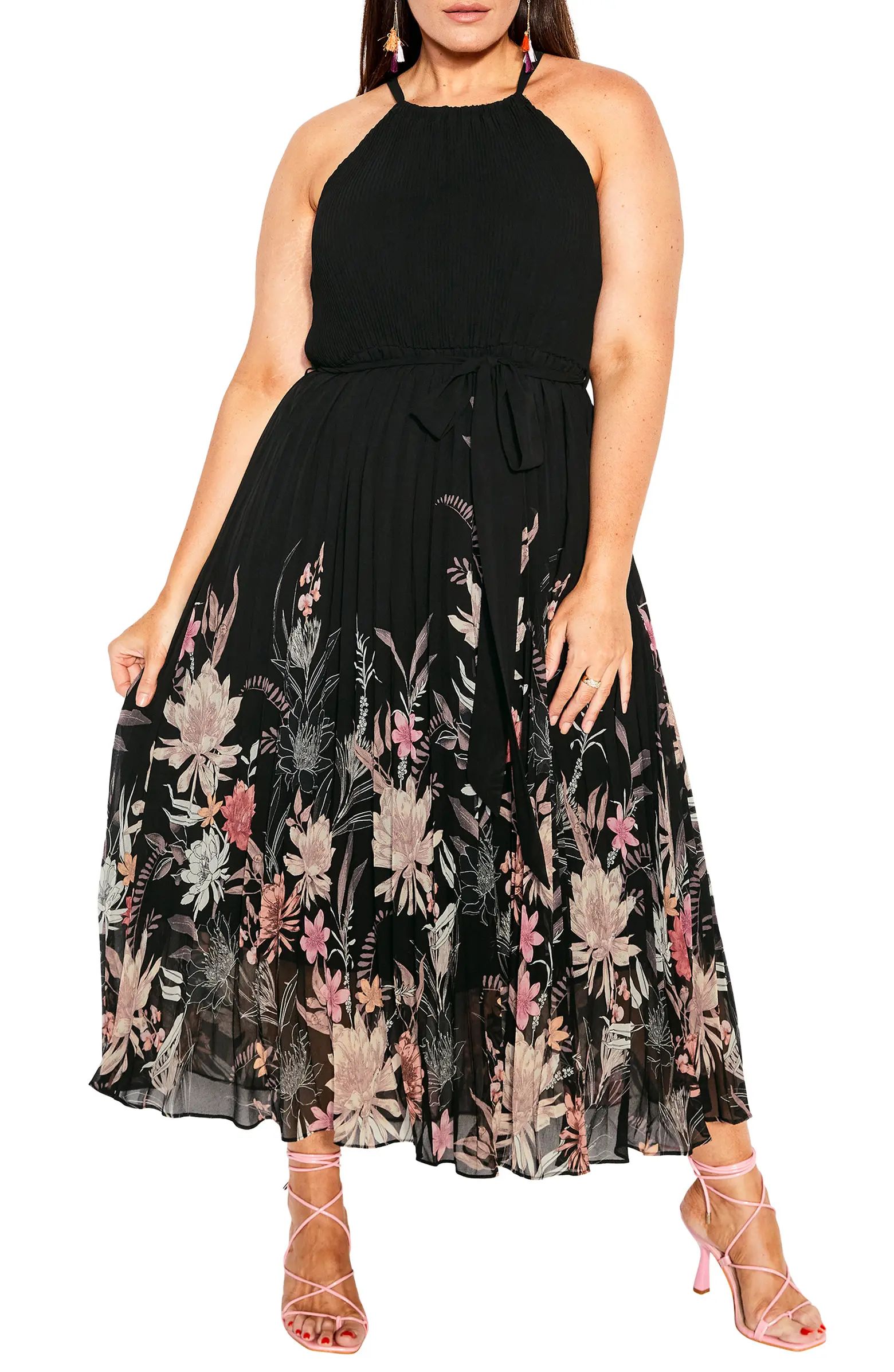 Rebecca Floral Belted Maxi Dress | Nordstrom