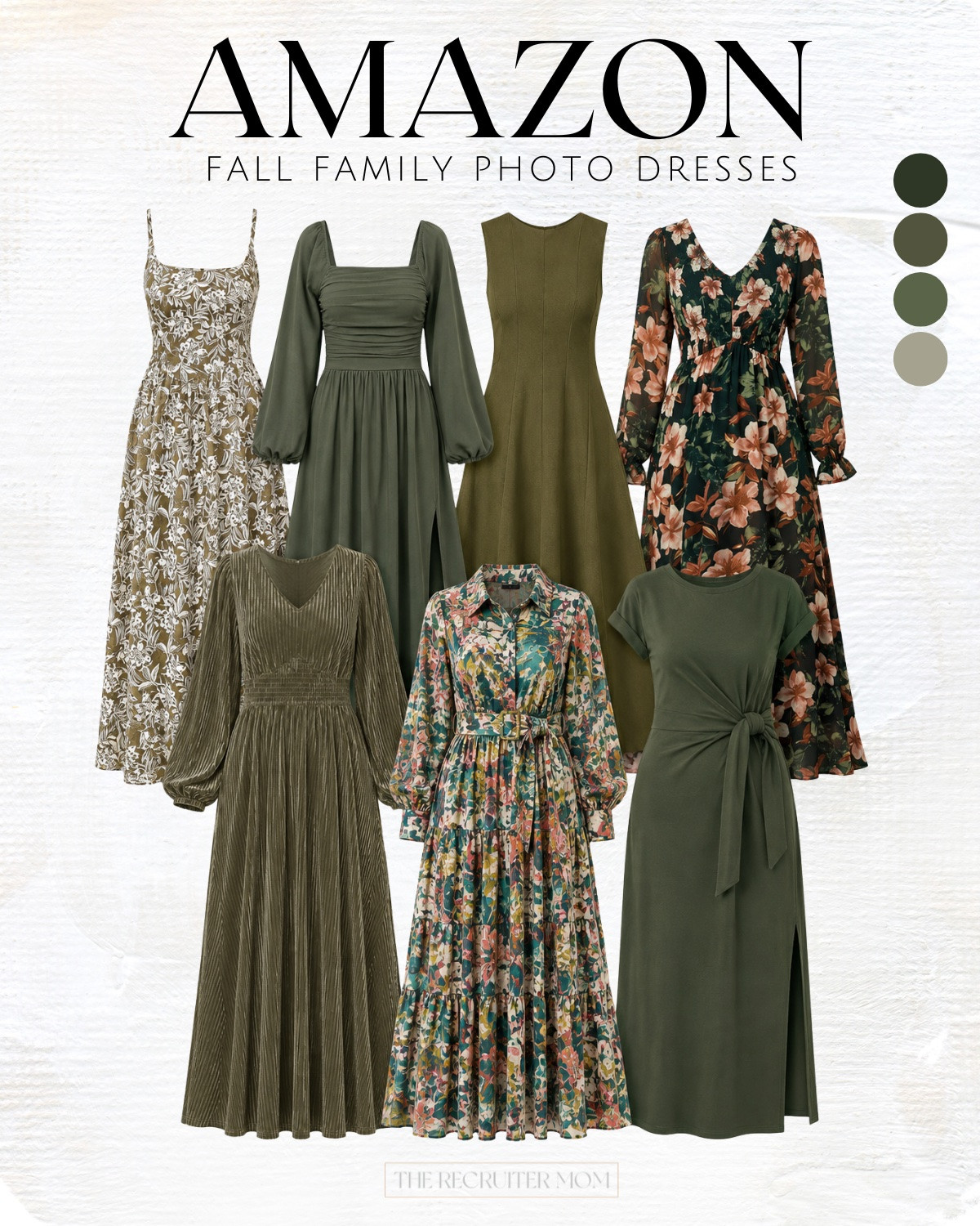 Olive green Amazon dresses for fall family photos 🍂 Such a pretty earthy fall palette!
#FallFamilyPhotos #AmazonFashion

#LTKgrwm #LTKmomlife #LTKSeasonal