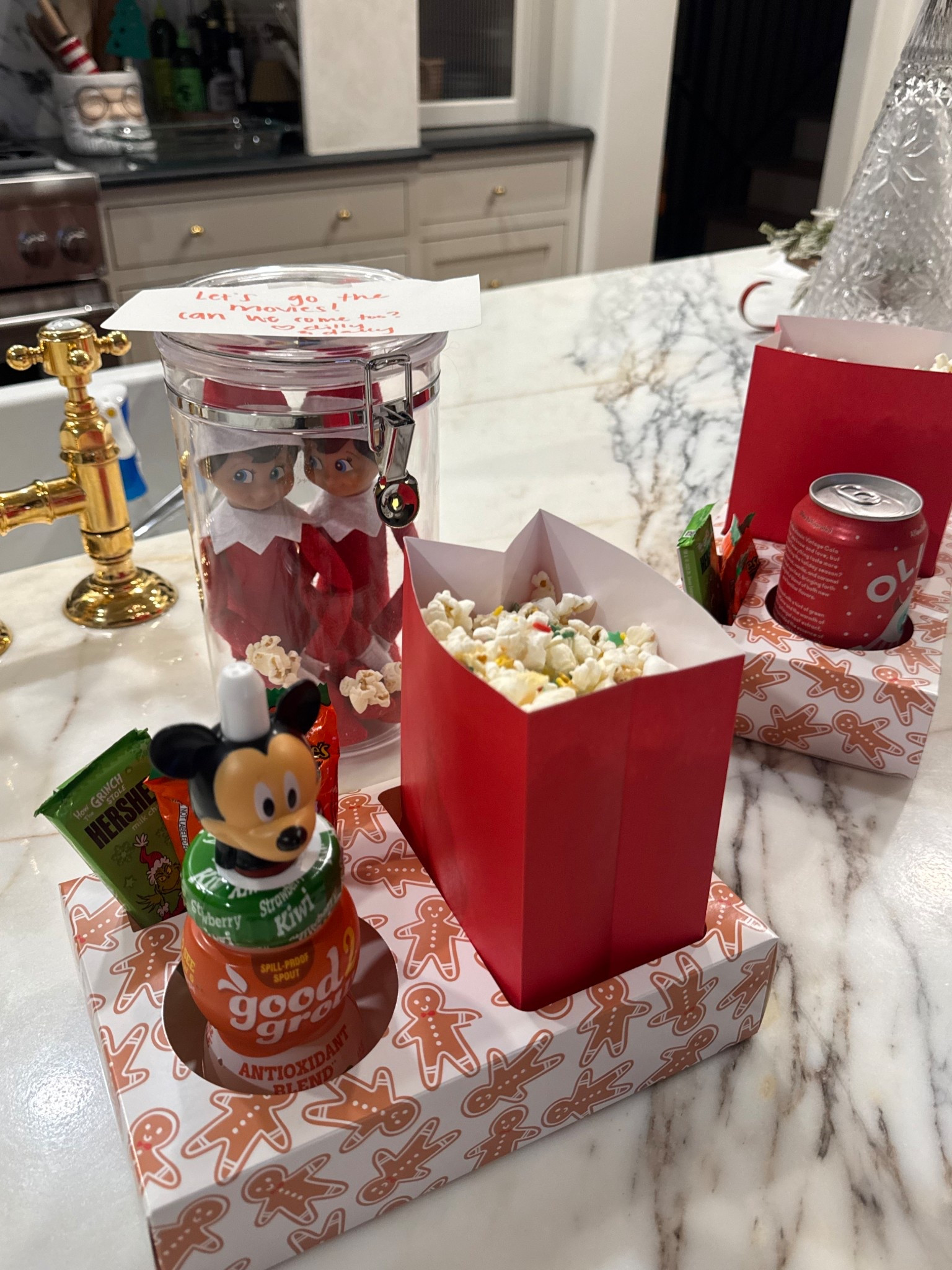 Elf on the shelf movie night 

#LTKKids #LTKHoliday #LTKmomlife