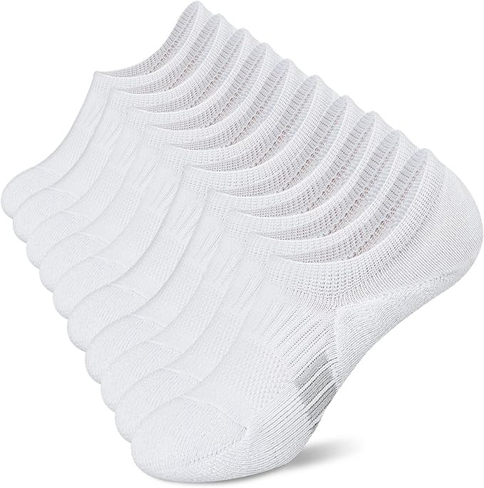 No Show Socks Womens Athletic Cushion Ankle Footies Low Cut Socks 5-6 Pairs | Amazon (US)