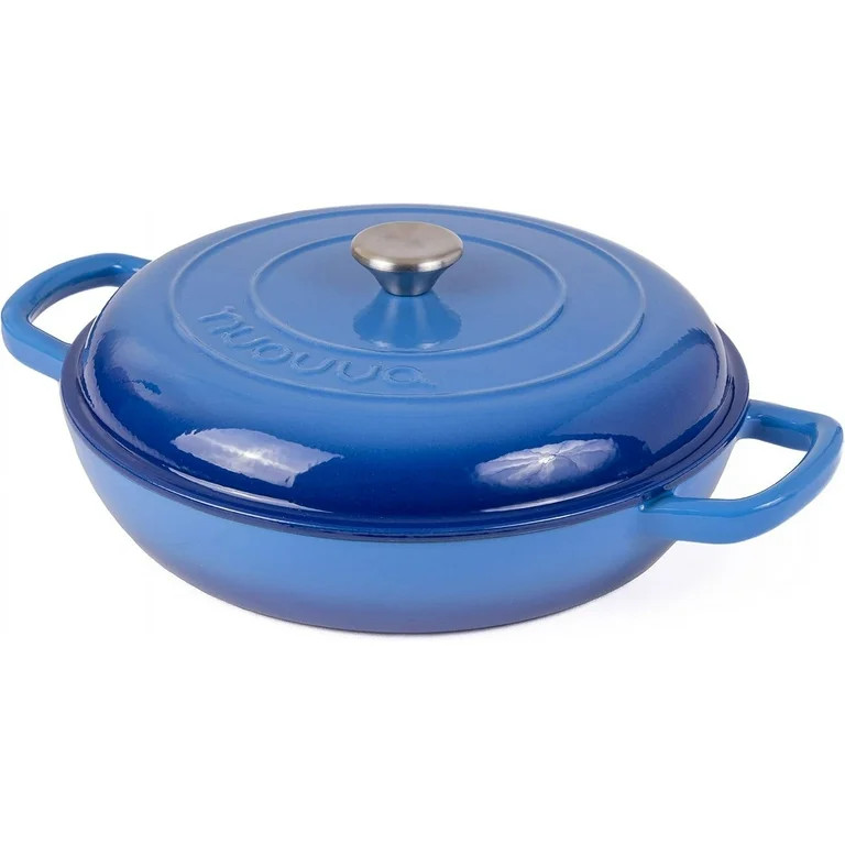 Cast Iron Dutch Oven with Lid – Non Stick Shallow Dutch Oven Pot, Oven Safe up to 500° F – S... | Walmart (US)