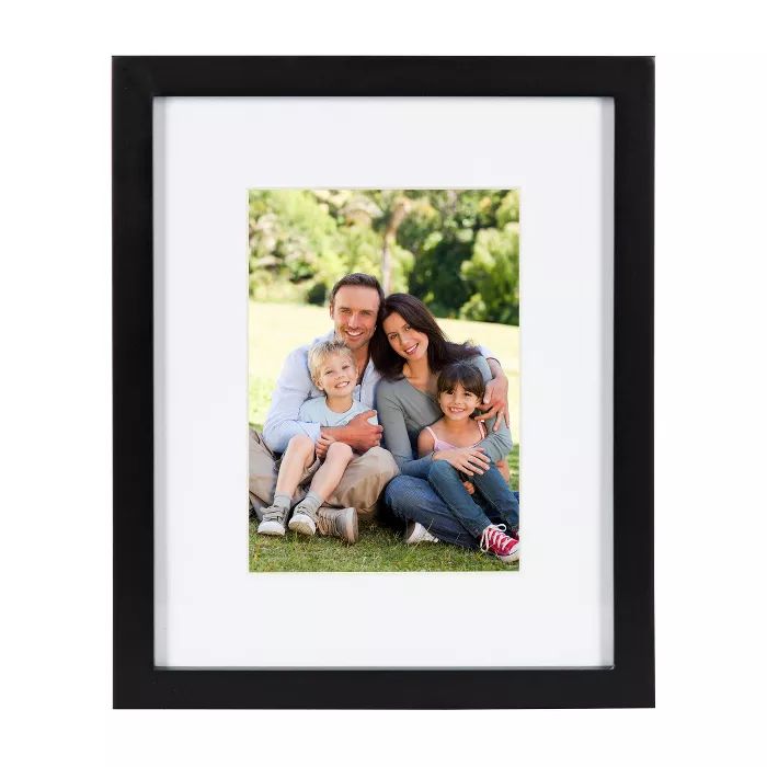 8" x 10" Matted to 5" x 7" Gallery Tabletop Frame Black - DesignOvation | Target