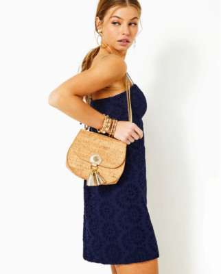 NWT LILLY PULITZER SIRENA CROSSBODY BAG *NATURAL CORK* GOLD ACCENTS | eBay US