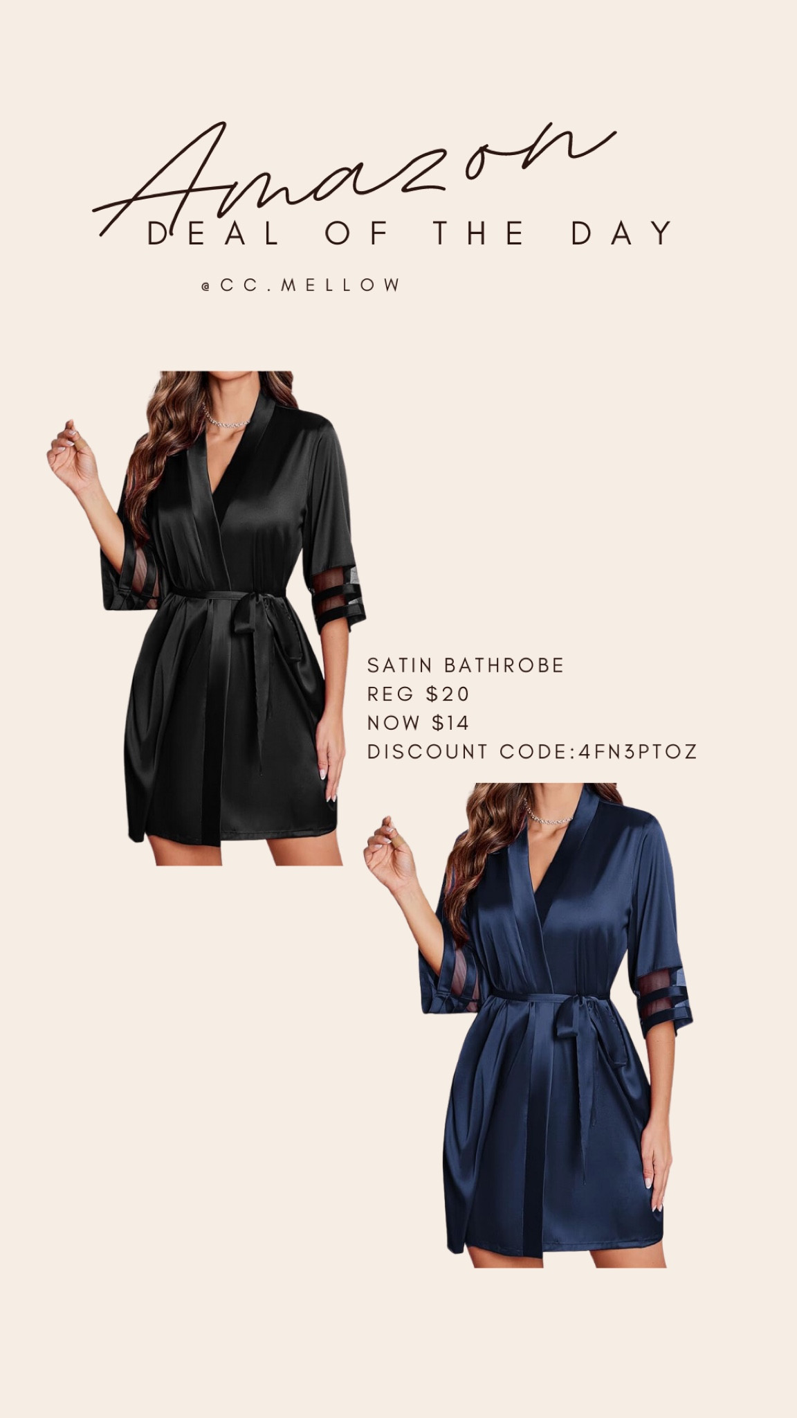 Amazon deal of the day- cute satin bathrobe! 

#LTKsalealert #LTKGiftGuide #LTKfindsunder50