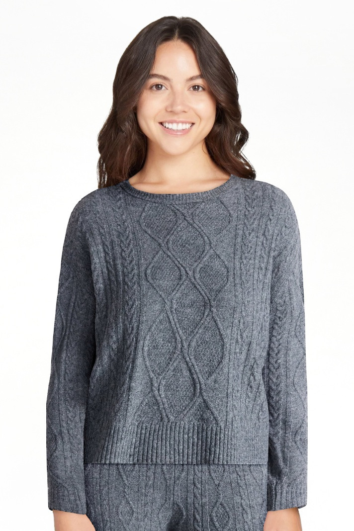 No Boundaries Cable Knit Pullover Sweater, Lightweight, Women’s - Walmart.com | Walmart (US)