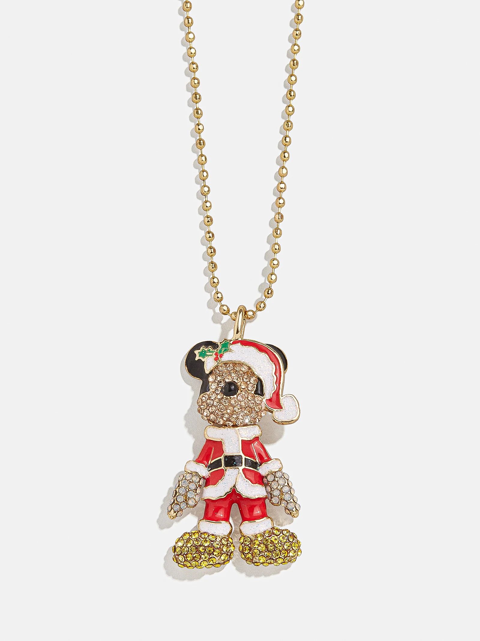 Mickey Mouse 3D Santa Clause Necklace - Mickey Mouse Santa Claus Necklace | BaubleBar (US)