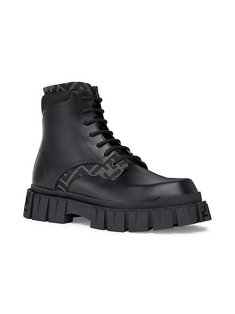 Leather FF Combat Boots | Saks Fifth Avenue