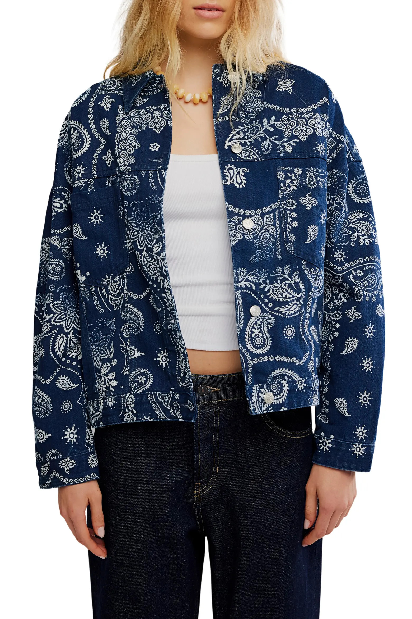 Opal Swing Print Denim Jacket (Women) | Nordstrom | Nordstrom