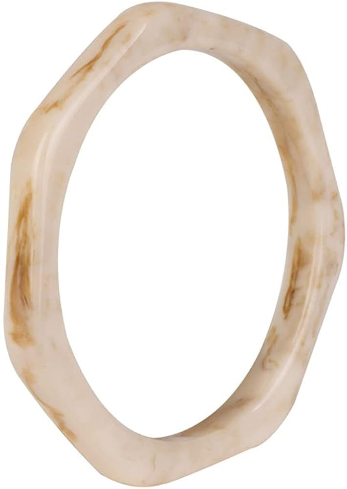 COLORFUL BLING Acrylic Tortoise Shell Acetate Mottled Cuff Bangle Resin Polygon Geometric Wrap Br... | Amazon (US)