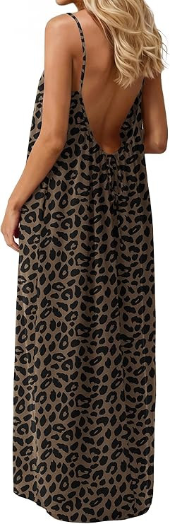 Lepunuo Summer Dresses for Women Backless Cami Sundresses Flowy Sexy Swimsuit Coverup Beach Vacat... | Amazon (US)