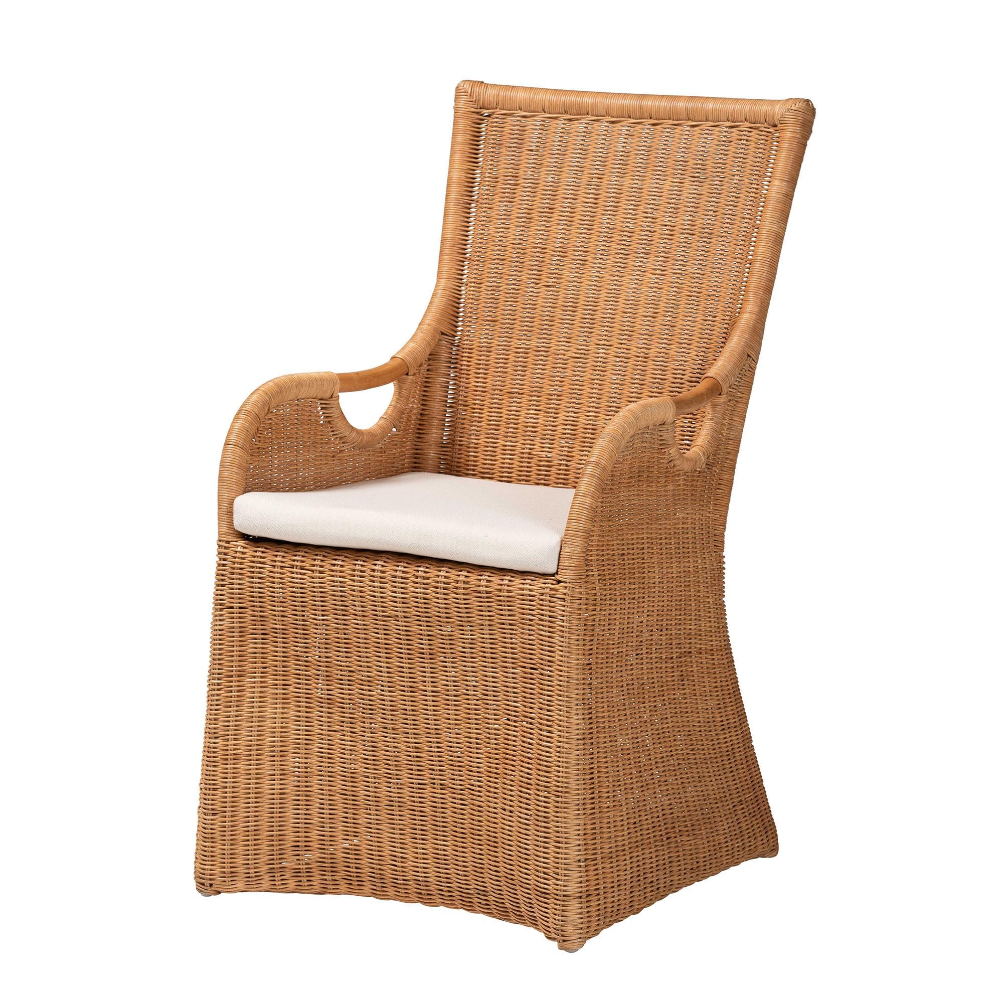 bali & pari Amsterdam Natural Rattan Dining Chair, Light Honey | Amazon (US)