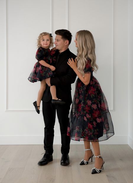 Christmas mommy and me dresses, black red floral tulle dress, toddler kids girls dress. Holiday photos. Family outfits 

#LTKmens #LTKbaby #LTKHoliday