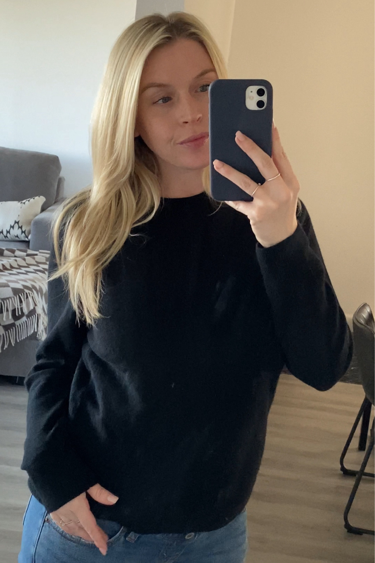 Mongolian Cashmere Crewneck Sweater Wearing size: M Color: Black 

#LTKover40 #LTKfindsunder100 #LTKSeasonal