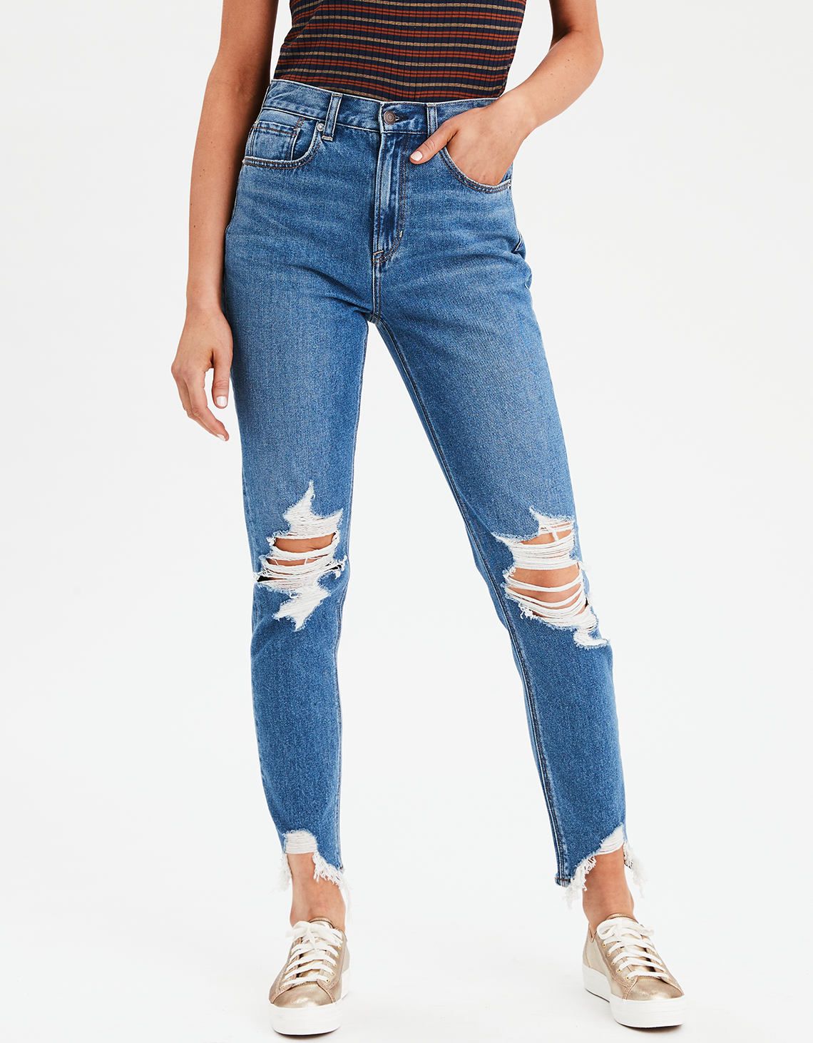 Mom Jean, Classic Vintage Destroy | American Eagle Outfitters (US & CA)