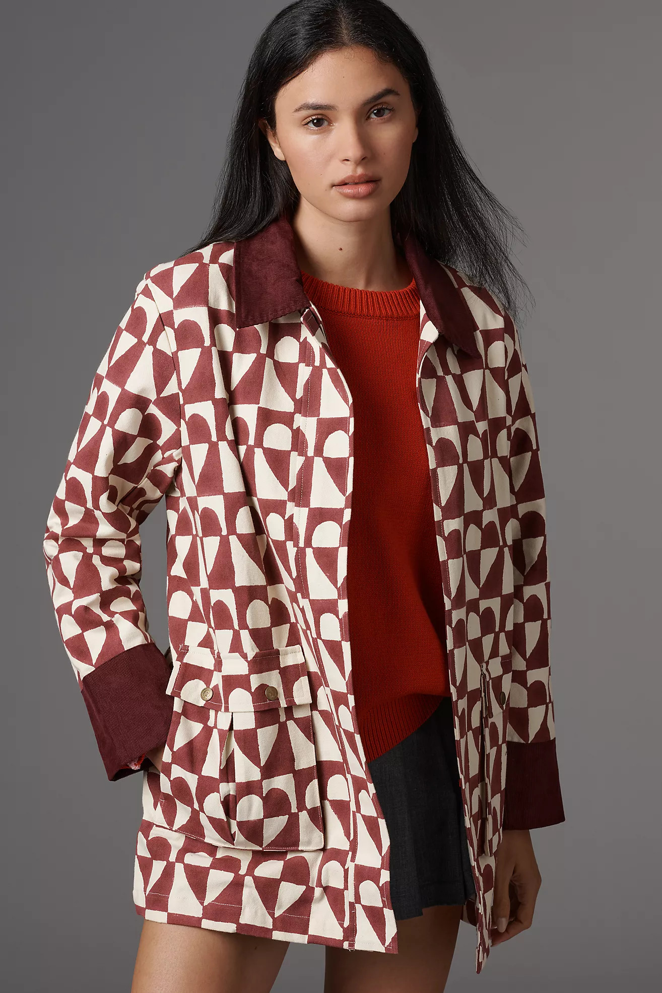 SZ Blockprints Patterned Swing Coat | Anthropologie (US)