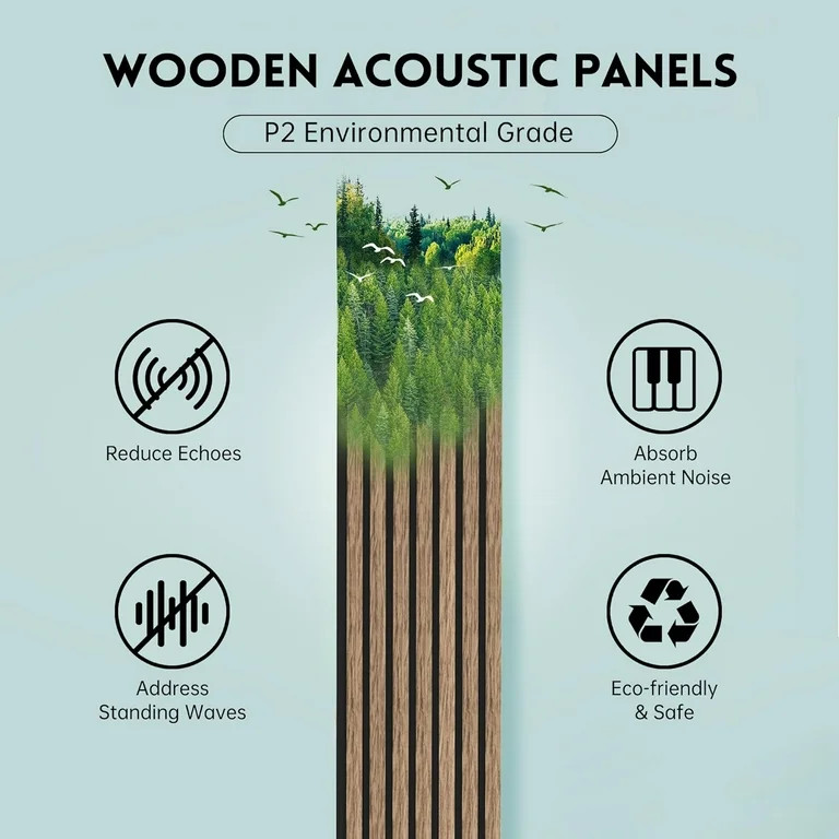 Wood Panels for Wall and Ceiling, 94.5"×11" Wall Panels for Interior Wall Decor, 3D Wood Slat Wa... | Walmart (US)