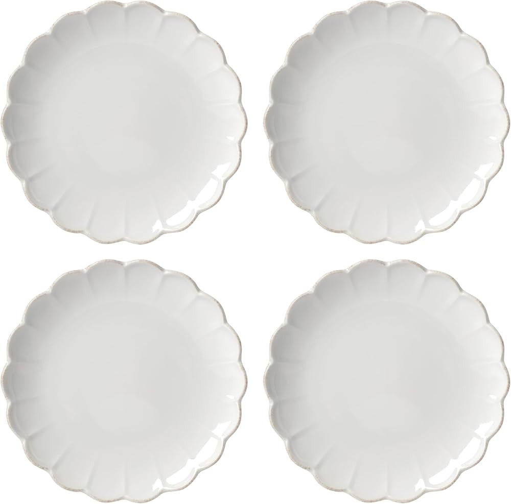 Lenox French Perle Scallop 4-Piece Accent Plate Set, 4.60 LB, White | Amazon (US)