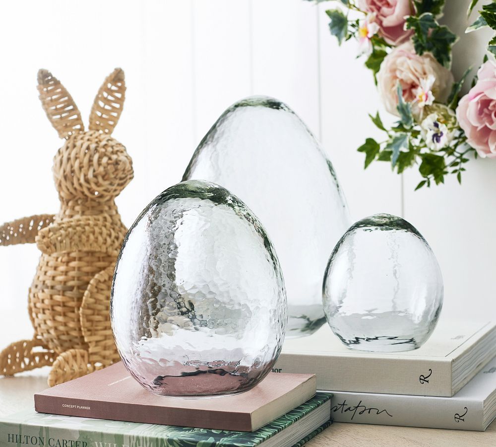 Recycled Hammered Glass Eggs | Pottery Barn (US)