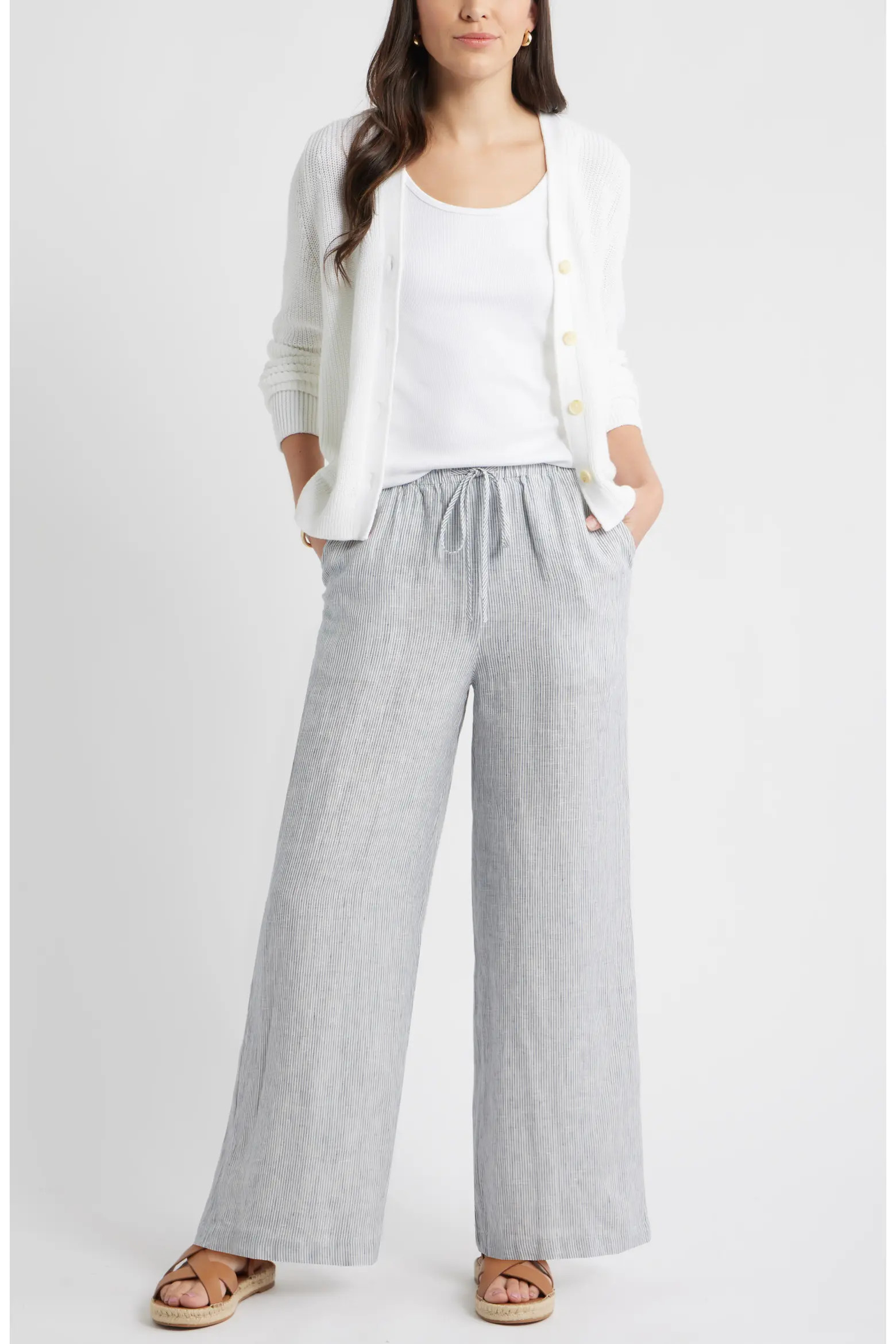 Easy Wide Leg Linen Pants (Women) | Nordstrom | Nordstrom