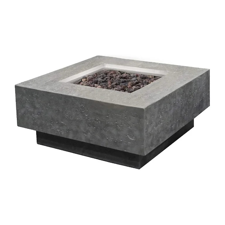 Elementi Manhattan Concrete Outdoor 45,000 BTU Natural Gas Fire Table | Walmart (US)