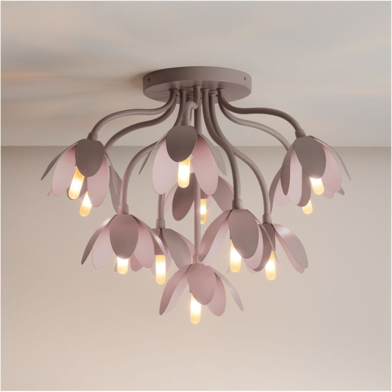 Bouquet Purple Kids Flower Flush Mount Ceiling Light + Reviews | Crate & Kids | Crate & Barrel