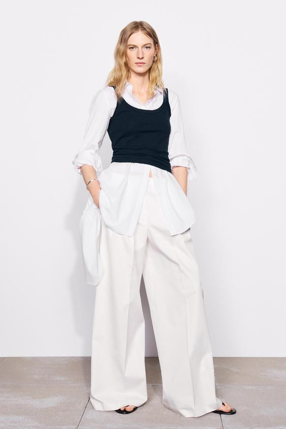 RIBBED COTTON VEST TOP | Zara UK