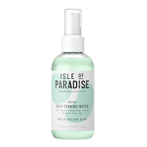 Isle of Paradise Self Tanning Water- Medium, Clear Self Tan Mist, Transfer-Proof Formula for Face & Body, Vegan & Cruelty-Free, Streak-Free Application, Non-Comedogenic 6.76 fl oz. | Amazon (US)