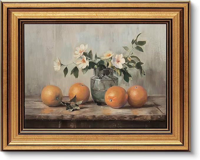 VIYYIEA Vintage Gold Framed Canvas Prints Wall Decor, Farmhouse Vintage kitchen Wall Art, Classic... | Amazon (US)