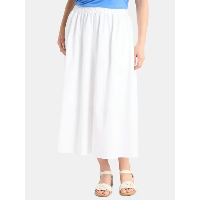 Time and Tru's Women's Pull On Midi Skirt with Pockets, XS-XXXL | Walmart (US)