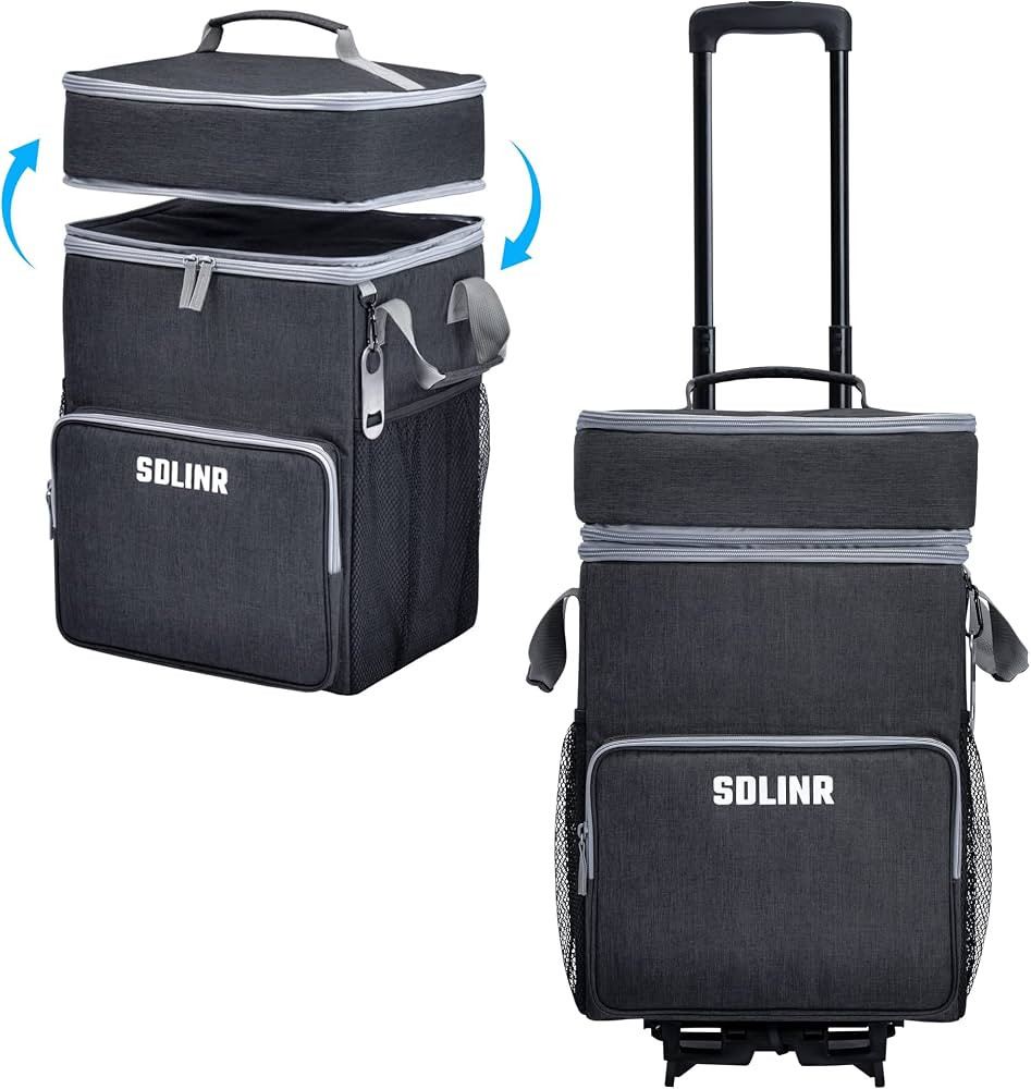 SDLINR 72-Can Large Rolling Cooler, Leakproof Insulated Soft Cooler Bag with Wheels and Handle Co... | Amazon (US)