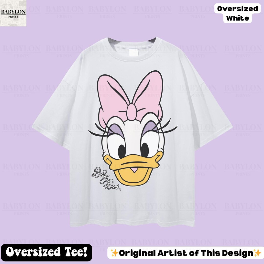 Oversized Daisy Duck Signature T-Shirt: Disney World Shirt, Magic Kingdom Tee, Mickey and Friends... | Etsy (US)