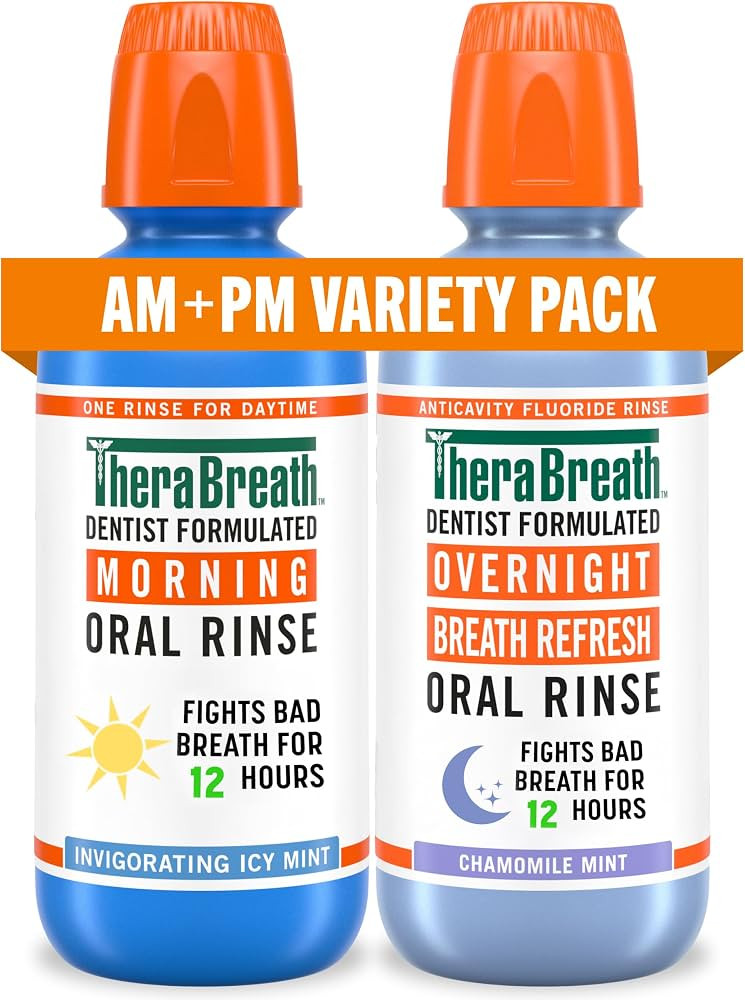TheraBreath AM + PM Mouthwash Bundle, 16 fl oz, 2-Pack | Amazon (US)
