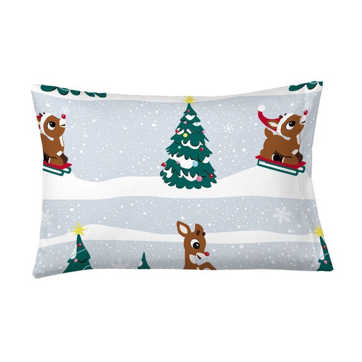 Twin Rudolph the Red-Nosed Reindeer Flannel Sheet Set | Target