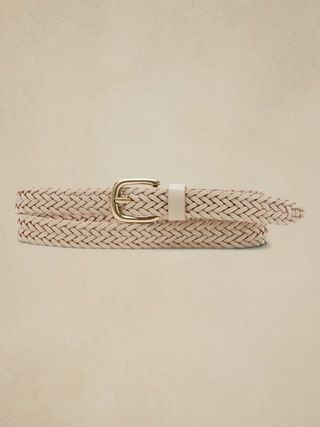 Skinny Braided Leather Belt | Banana Republic (US)