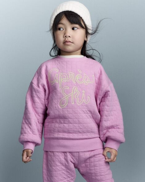 Otter Avenue Toddler Girls Girl Après Ski' Dolman-Sleeve Sweatshirt - Lilac 18M Lilac | Carter's Inc