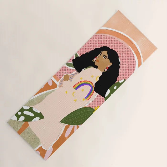 Rainbow Sweater Yoga Mat | Society6