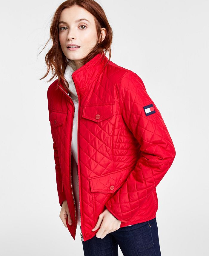 Tommy Hilfiger Quilted Zip-Up Jacket & Reviews - Jackets & Blazers - Women - Macy's | Macys (US)