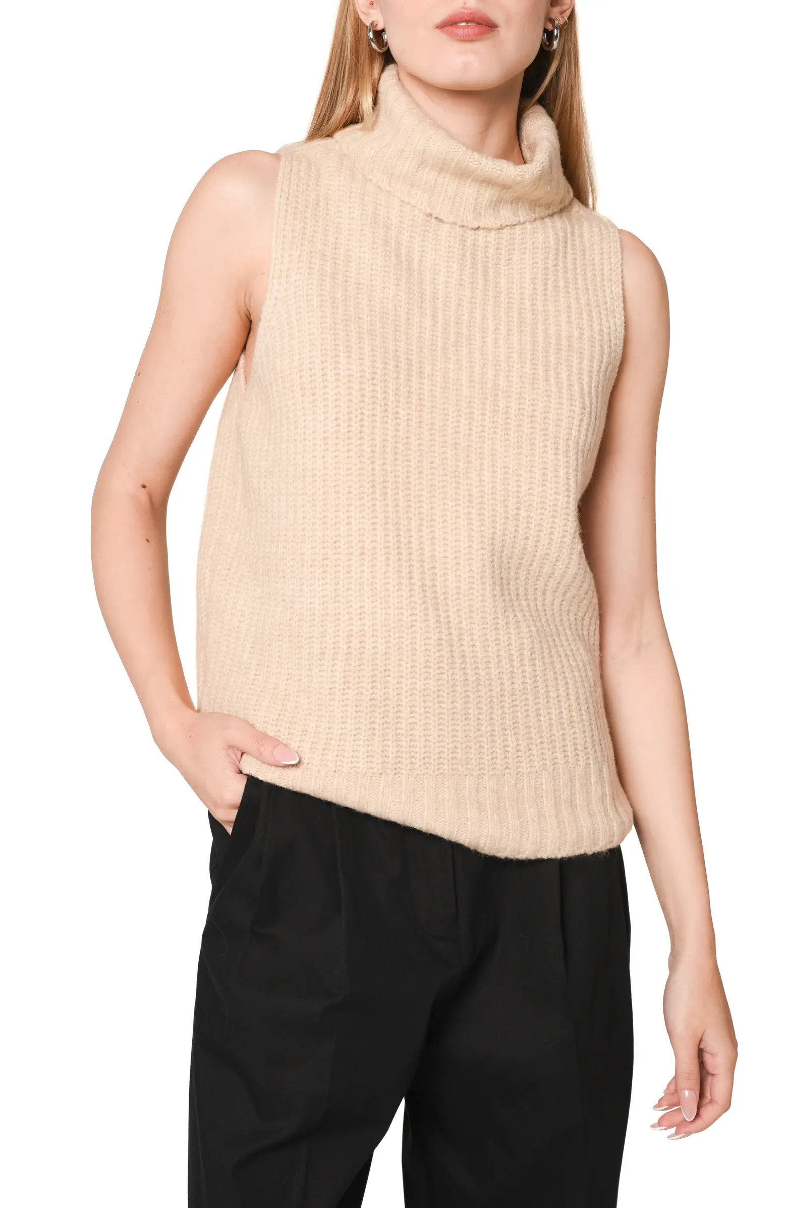 Shay Sleeveless Rib Cowl Neck Sweater | Nordstrom