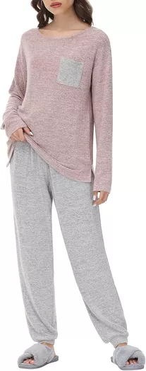 WDIRARA Men's Satin Sleepwear Plaid Button Long Sleeve Shirt and Pants Pajama Set