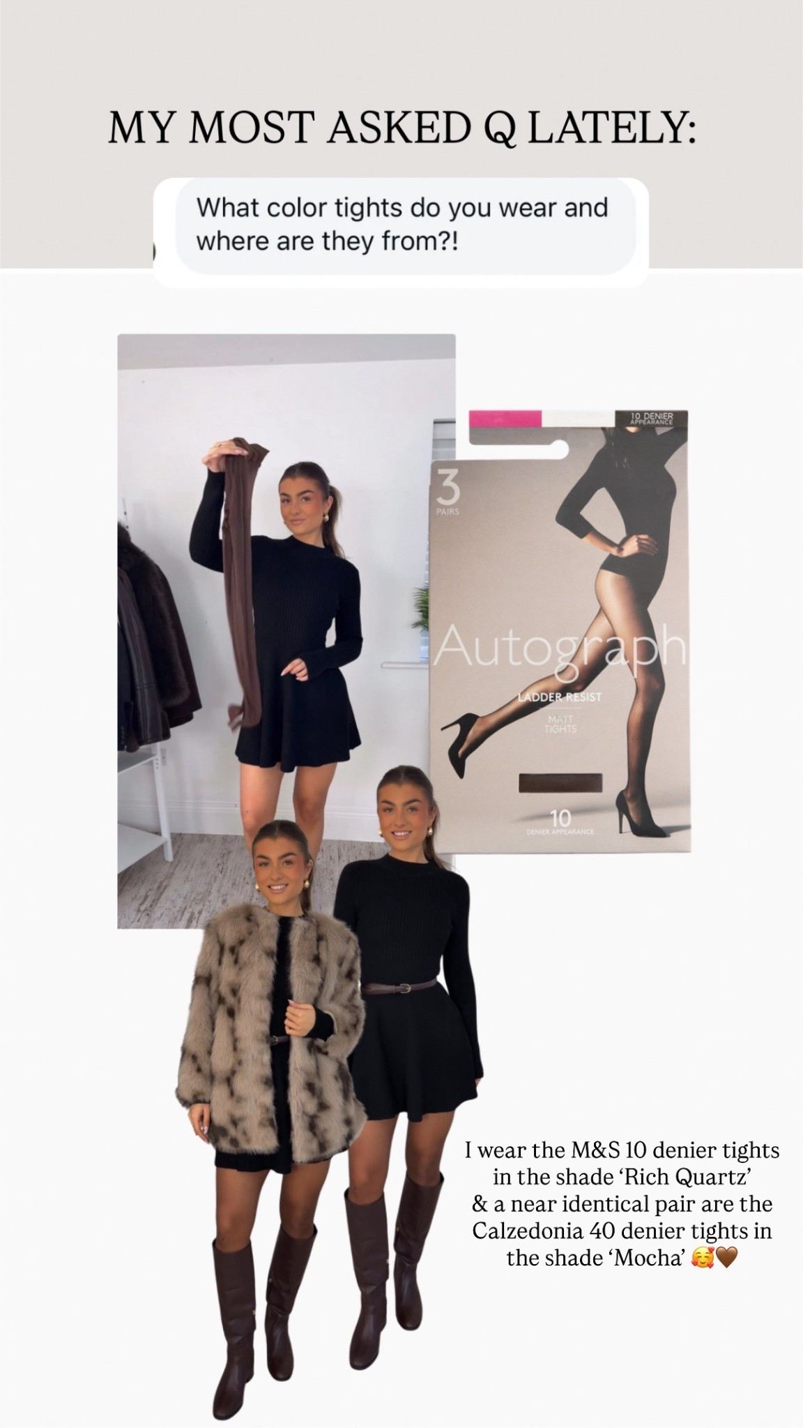 Where I get my sheer brown tights! 🥰🤎

#LTKwinter #LTKeurope #LTKstyletip