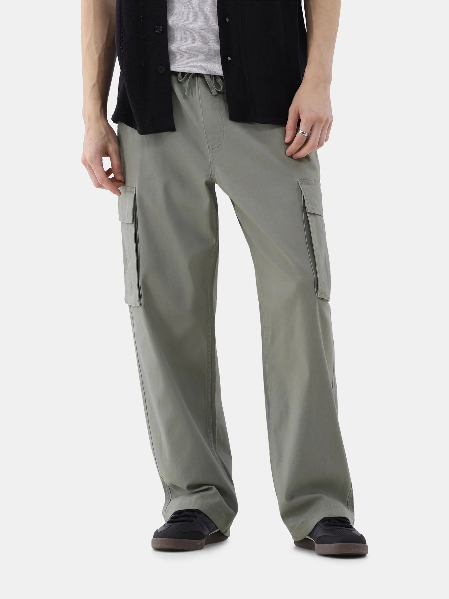 No Boundaries All Gender Washed Cargo Pants, Men's Sizes XS-5XL | Walmart (US)