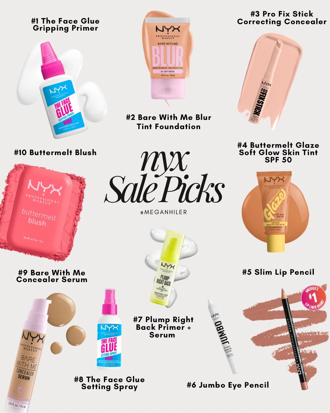 20 NYX PRODUCTS FOR $124?!
I just stocked my makeup kit during the NYX 40% off sale and grabbed so many good finds—including a few I’ve been dying to test like the Bare With Me Concealer Serum and that viral Face Glue primer.

Two setting sprays, two primers, multiple blushes, and alllll the good lip + eye staples. Plus, I got 2 free gifts at checkout!
Linking everything below—pro-approved, budget-friendly, and perfect for building your kit or restocking faves.

#LTKbeauty #nyxsale #makeupkitmusthaves #under150haul #makeupartistkit #nyxhaul 