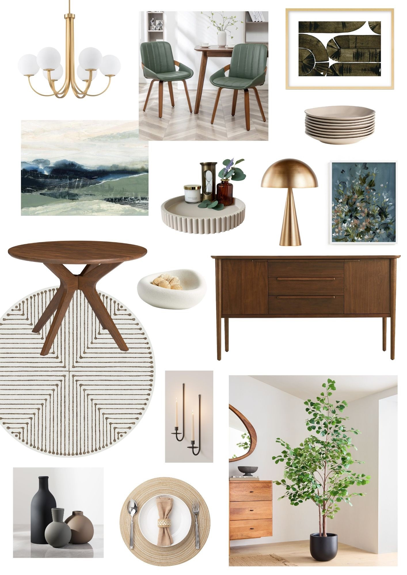 This week’s featured mood board is a luxe urban dining room design packed with cool color, rich metallic accents, and an art collection that I now want for our OWN home! Shop the room here ⭐️

#LTKHome #LTKFindsUnder50 #LTKFindsUnder100