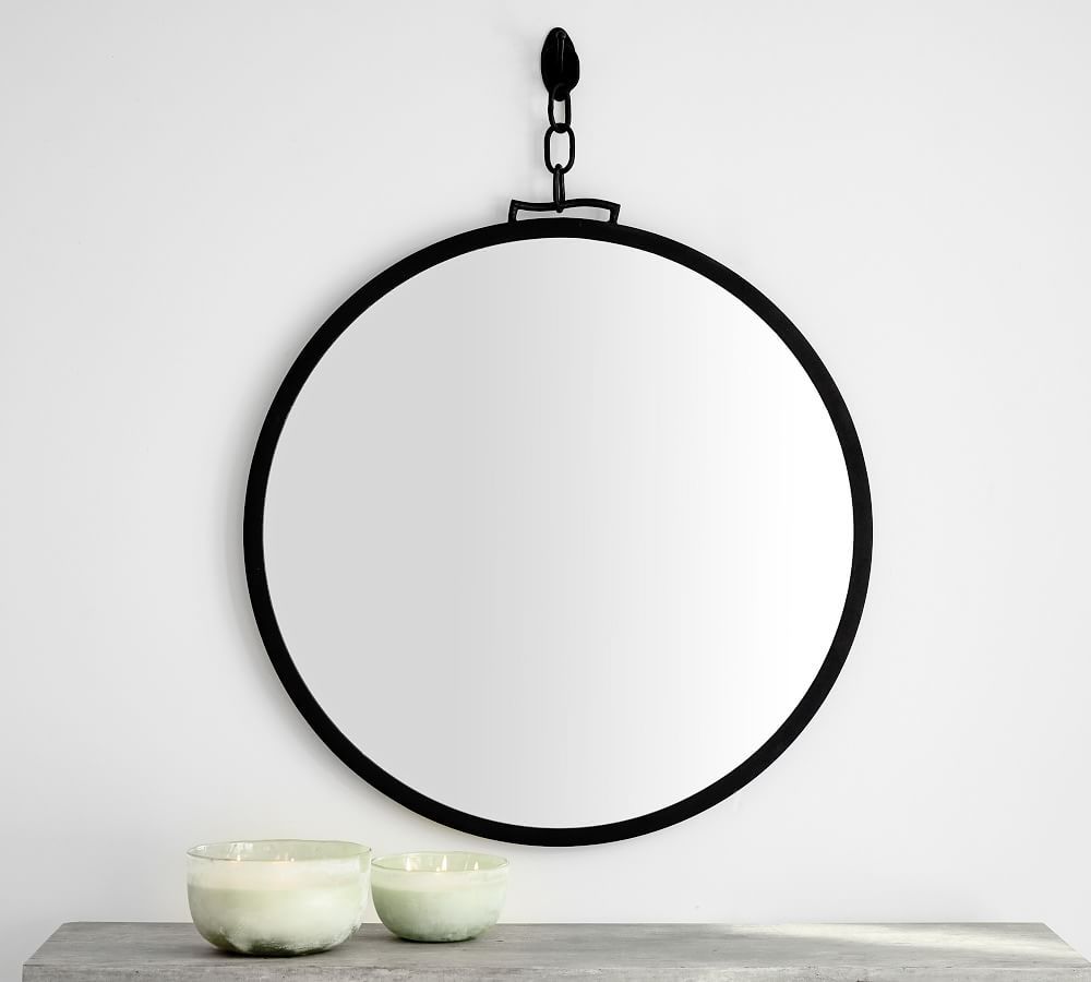 Vista 36" Round Wall Mirror with Chain | Pottery Barn (US)